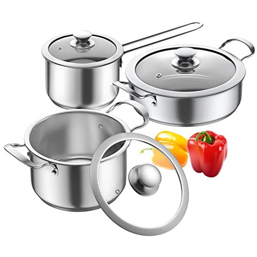MasterClass 6 Piece Stainless Steel Cookware Set