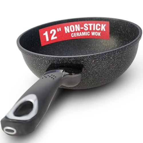 MasterClass Premium Cookware 8" Ceramic Wok